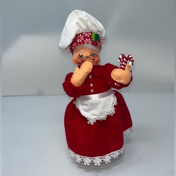 Annalee Doll Mrs Santa Peppermint Chef 9” Tags Christmas Candy Canes NWT - Picture 11 of 11